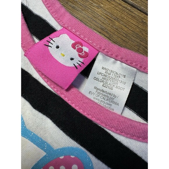 Hello Kitty Girls Dress Small 6/6X – Striped Top & Ruffle Skirt – 2015 Sanrio - Picture 4 of 5